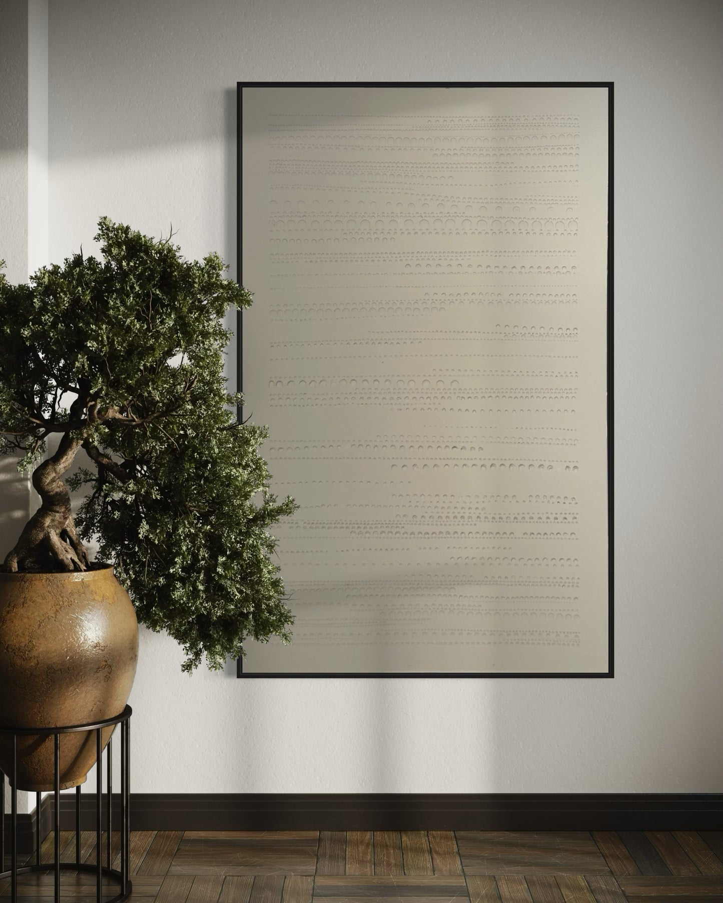 Rhythms of Silence - 160x100 inkl. schwarzem Rahmen