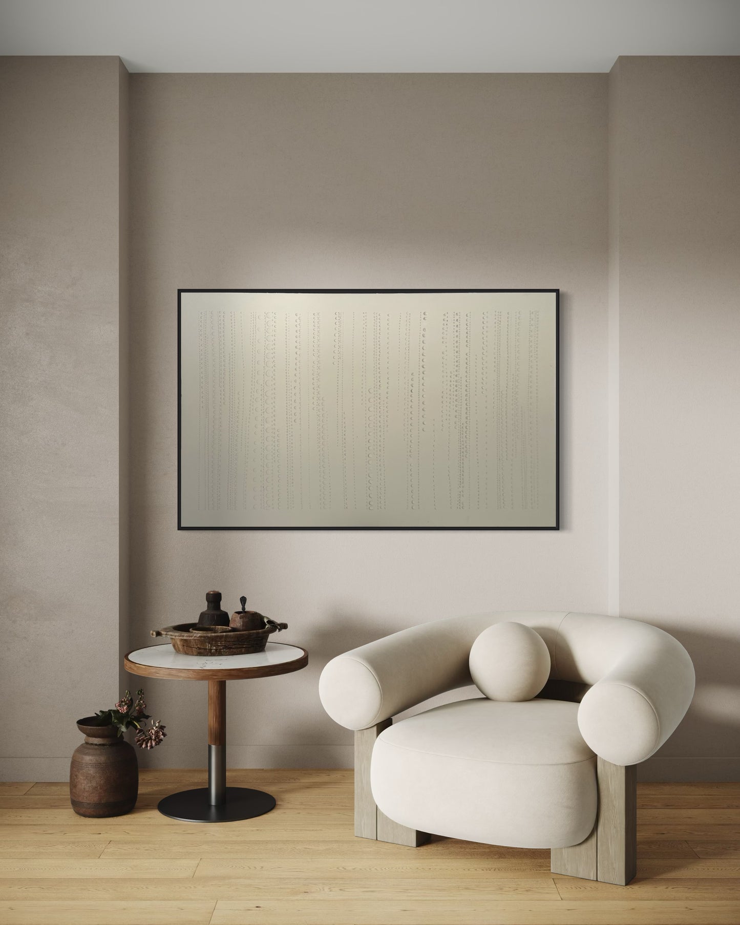 Rhythms of Silence - 160x100 inkl. schwarzem Rahmen